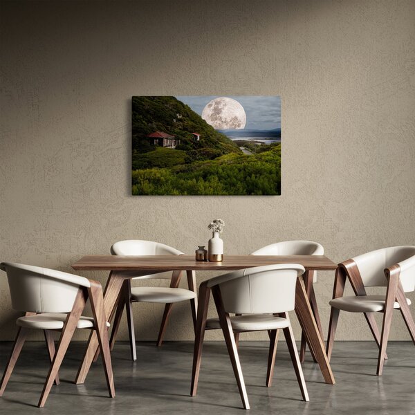 Obraz krajiny s mesiacom (90x60 cm)