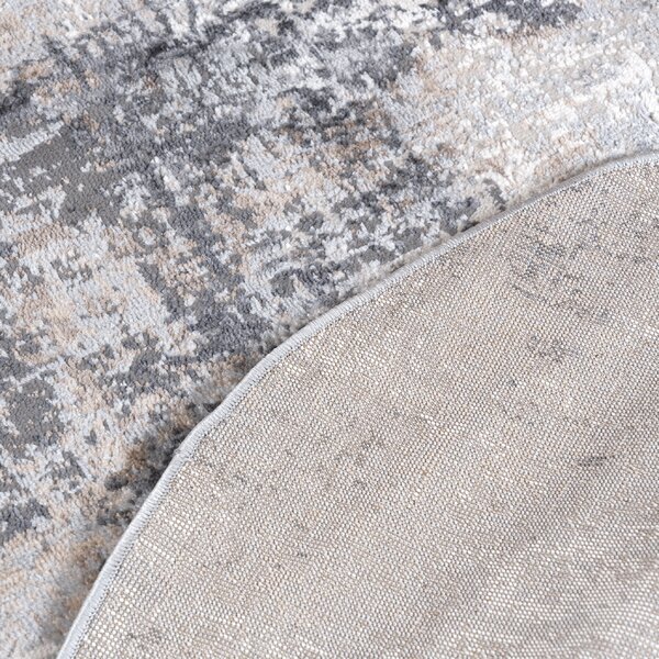 TA Koberec G512A WHITE/D_VIZON PORTLAND KOLO Biely Okrúhly Rozmer: 100x100 cm