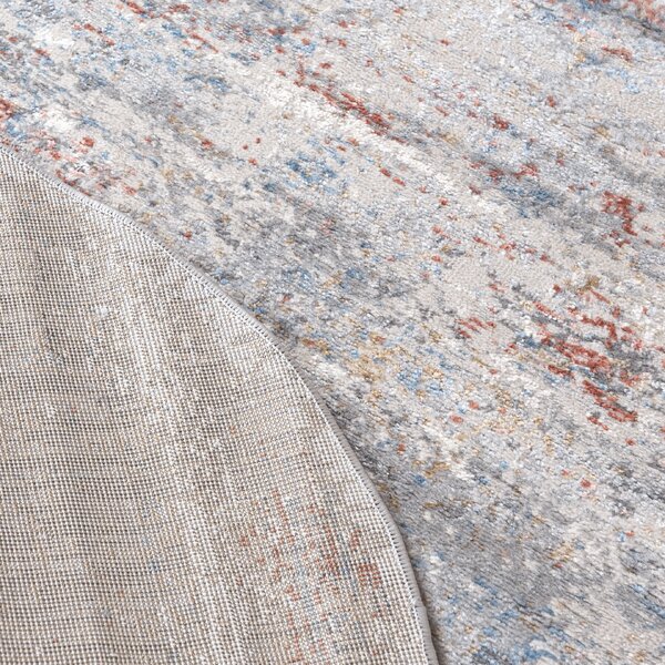 TA Koberec G509C WHITE/SALMON PORTLAND KOLO Biely Okrúhly Rozmer: 100x100 cm
