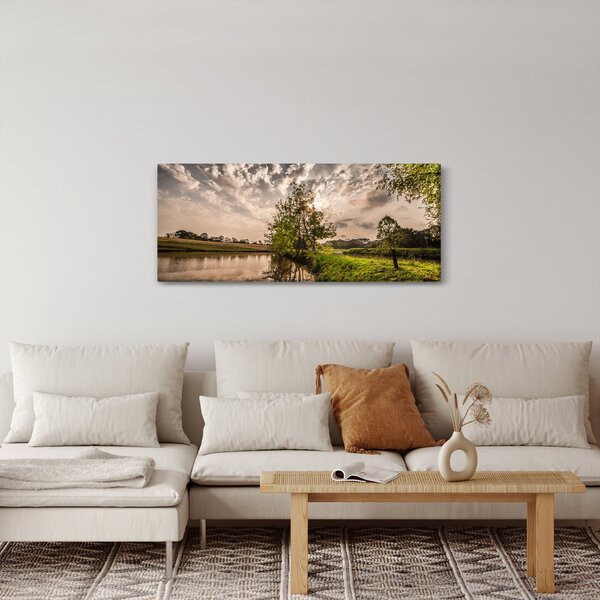 Obraz prírody s lúčmi (120x50 cm)