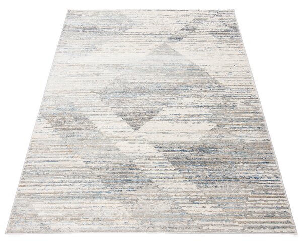 TA Koberec G501B WHITE/D_BLUE PORTLAND HIL Biely Obdĺžnikový Rozmer: 80x150 cm