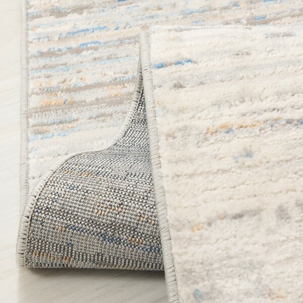 TA Koberec G501B WHITE/D_BLUE PORTLAND HIL Biely Obdĺžnikový Rozmer: 80x150 cm