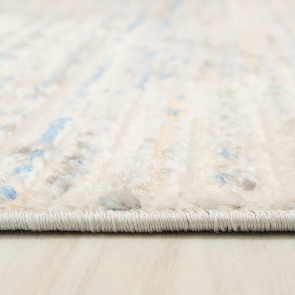 TA Koberec G501B WHITE/D_BLUE PORTLAND HIL Biely Obdĺžnikový Rozmer: 80x150 cm