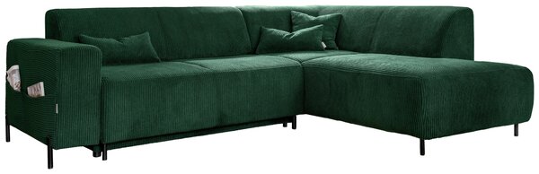 ROHOVÁ SEDAČKA, textil, tmavozelená MID.YOU - Sedačky, Online Only
