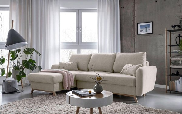 ROHOVÁ SEDAČKA, textil, béžová MID.YOU - Sedačky, Online Only