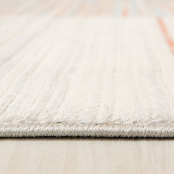 TA Koberec G498C WHITE/SALMON PORTLAND HIK Biely Obdĺžnikový Rozmer: 80x150 cm