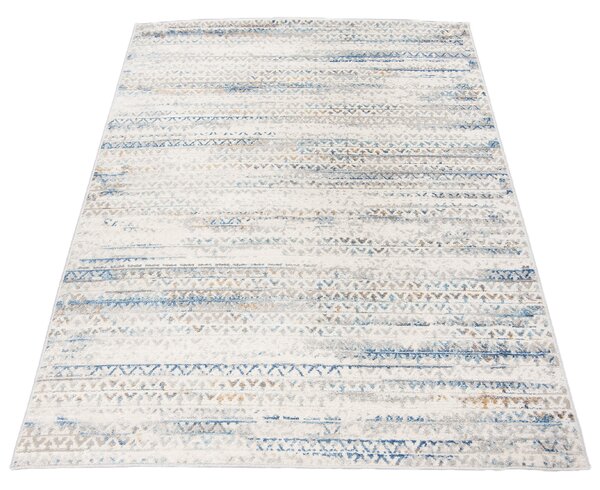 TA Koberec G494B WHITE/D_BLUE PORTLAND HIL Biely Obdĺžnikový Rozmer: 80x150 cm