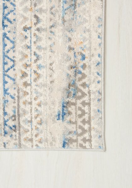 TA Koberec G494B WHITE/D_BLUE PORTLAND HIL Biely Obdĺžnikový Rozmer: 80x150 cm
