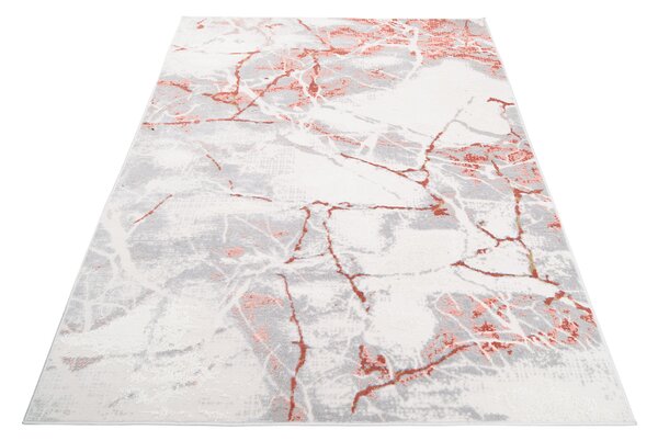 TA Koberec R216A L_GRAY/SALMON PORTLAND Lososový Obdĺžnikový Rozmer: 80x150 cm