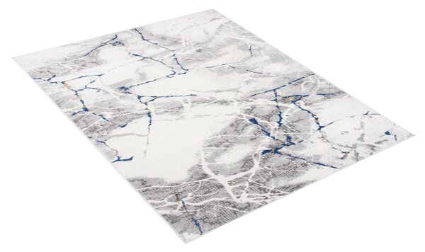 TA Koberec R216B L_GRAY/D_BLUE PORTLAND Modrý (tmavý) Obdĺžnikový Rozmer: 80x150 cm