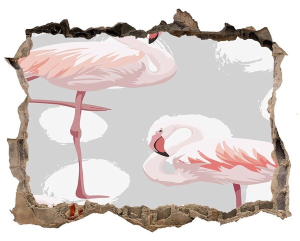 Díra 3D fototapeta nálepka Flamingos nd-k-114969218