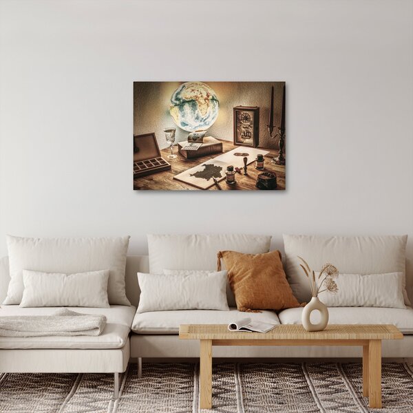 Obraz - cestovateľský stôl (70x50 cm)