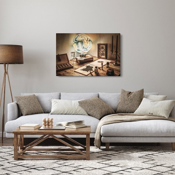 Obraz - cestovateľský stôl (90x60 cm)