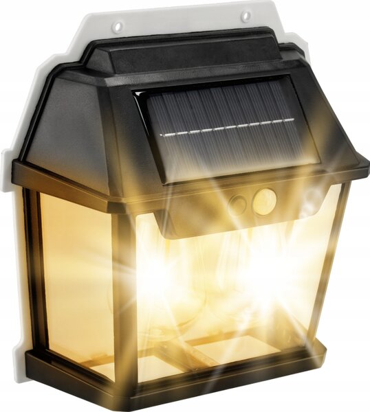 BERGE Solárna lampa s pohybovým senzorom 2 LED IP54