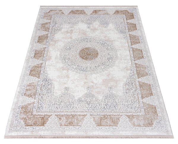 Koberec Sahara N761A krémovo-béžový obdĺžnikový – Turecká kvalita Rozmer: 80x150 cm