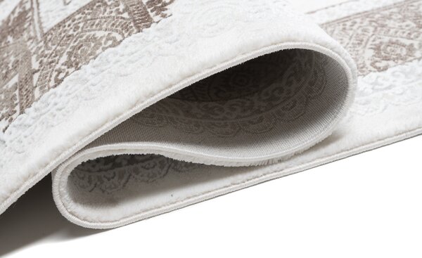 Koberec SAHARA N761A krémovo-hnedý obdĺžnikový – teplo a štýl Rozmer: 80x150 cm