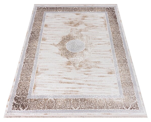 Koberec Sahara obdĺžnikový – krémovo-hnedý dizajn pre domov Rozmer: 80x150 cm