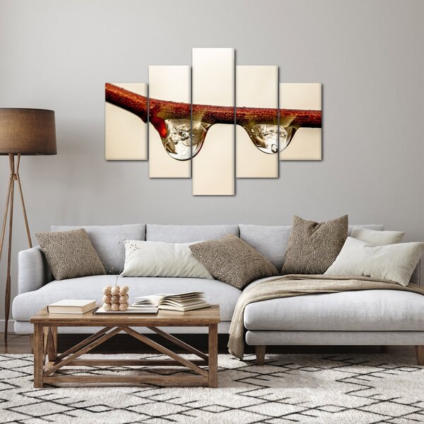 Obraz kvapiek na vetve (150x105 cm)