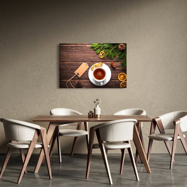 Obraz - hrnček s dekoráciami (90x60 cm)