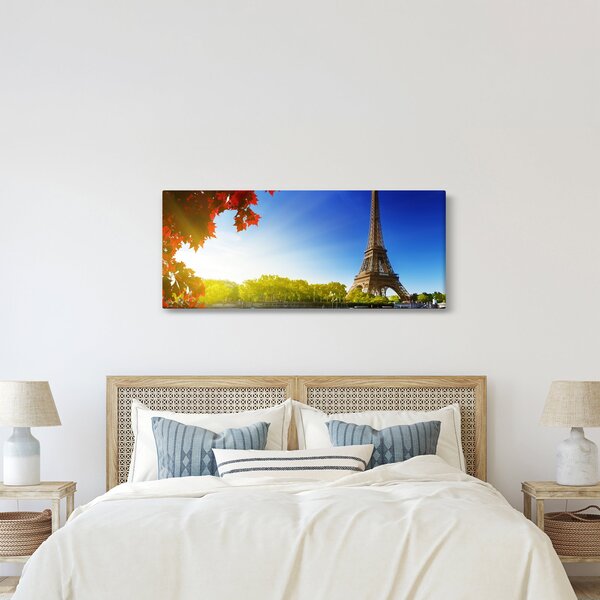 Obraz - jeseň v Paríži (120x50 cm)