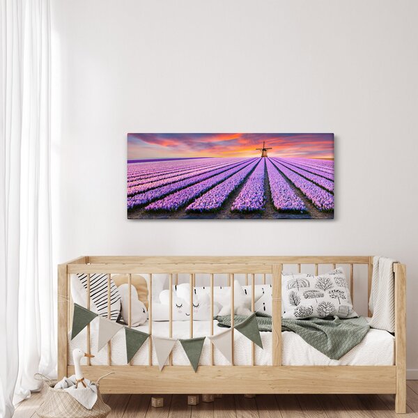 Obraz - kvetinová farma (120x50 cm)