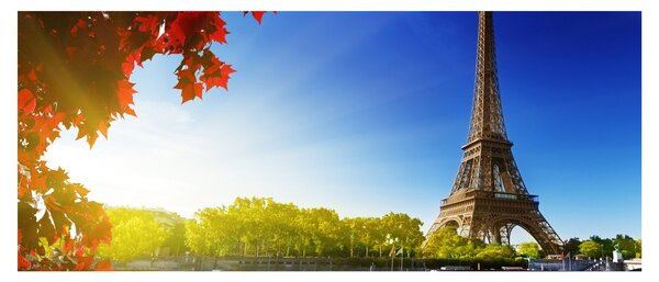 Obraz - jeseň v Paríži (120x50 cm)