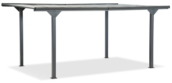 Hliníkový prístrešok pre auto Lombardia 3x4.3 Garden Point antracit