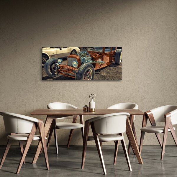 Obraz hnedého auta (120x50 cm)