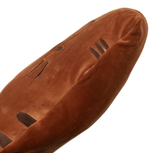 Hrdzavý dekoratívny vankúš v tvare mačičky Cat - 40*5*28 cm - Clayre & Eef