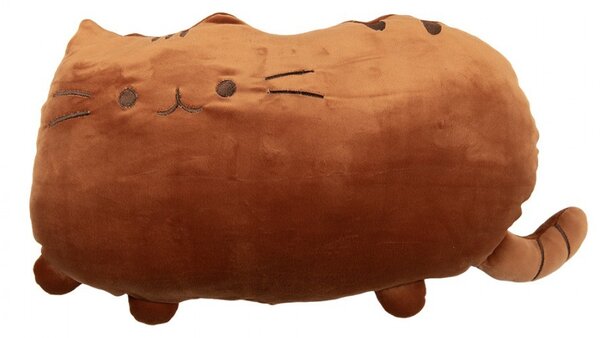 Hrdzavý dekoratívny vankúš v tvare mačičky Cat - 40*5*28 cm - Clayre & Eef