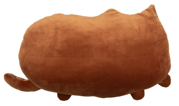 Hrdzavý dekoratívny vankúš v tvare mačičky Cat - 40*5*28 cm - Clayre & Eef