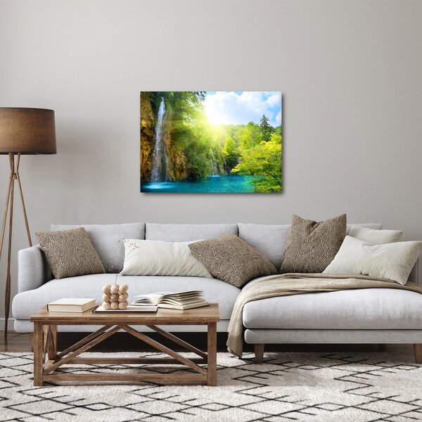 Obraz - vodopády v pralese (70x50 cm)