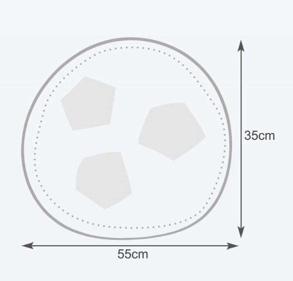 Sedací vak futbalová lopta - bielo krémová