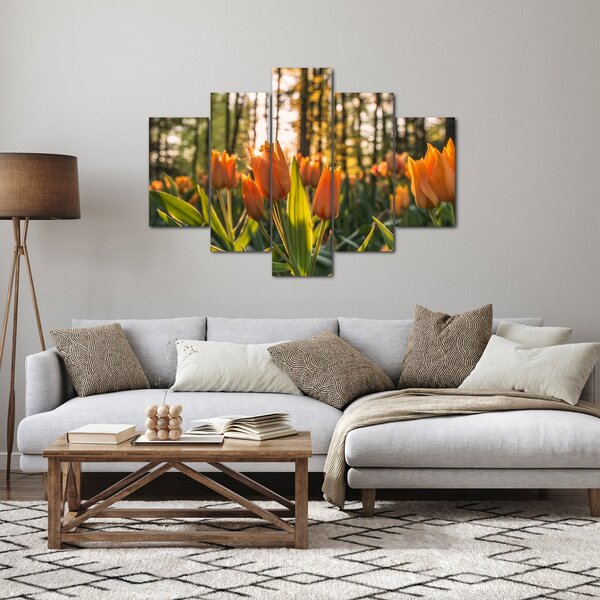 Obraz - oranžové tulipány (150x105 cm)