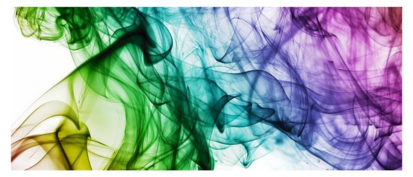 Obraz - farebný dym (120x50 cm)