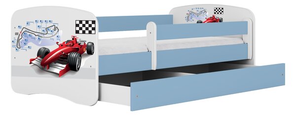 Kocot kids Detská posteľ Babydreams formula 1 modrá, variant 70x140, bez šuplíků, bez matrace