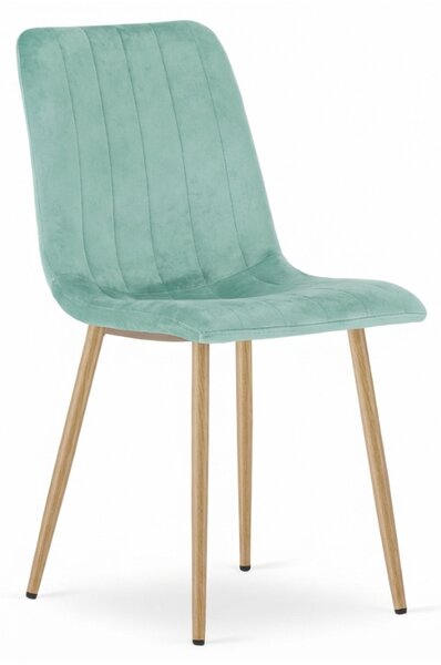Mentolová zamatová stolička LAVA AQUA MINT