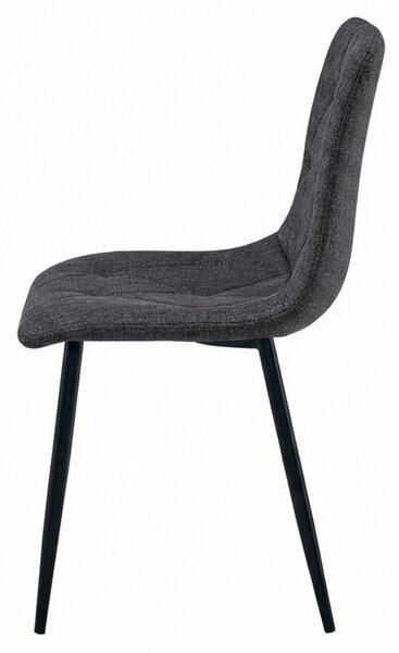 Sivá stolička LIBRA STONE GREY s čiernymi nohami