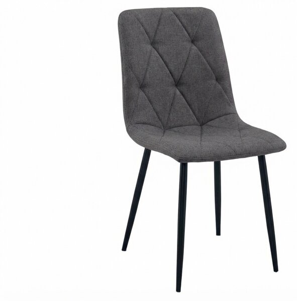 Sivá stolička LIBRA STONE GREY s čiernymi nohami