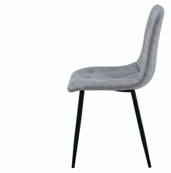 Sivá stolička LIBRA PLATINUM GREY s čiernymi nohami