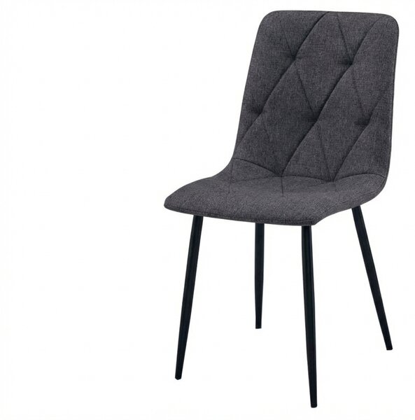 Sivá stolička LIBRA STONE GREY s čiernymi nohami