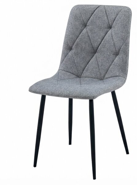 Sivá stolička LIBRA PLATINUM GREY s čiernymi nohami