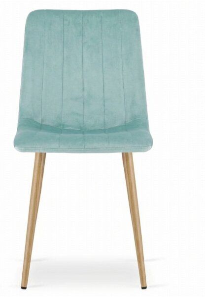 Mentolová zamatová stolička LAVA AQUA MINT