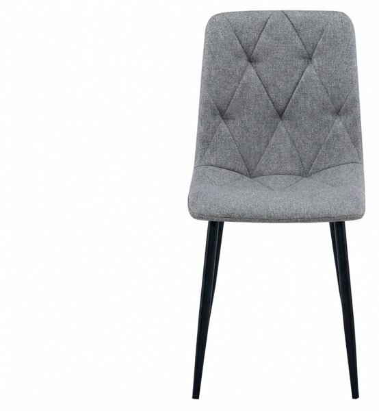 Sivá stolička LIBRA PLATINUM GREY s čiernymi nohami