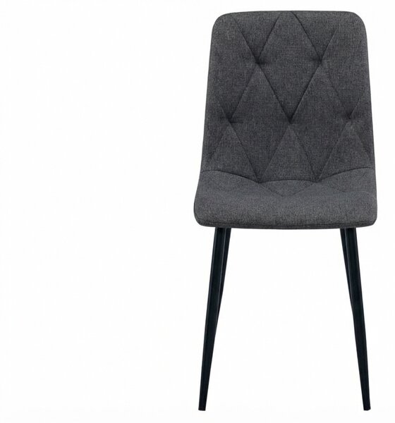 Sivá stolička LIBRA STONE GREY s čiernymi nohami