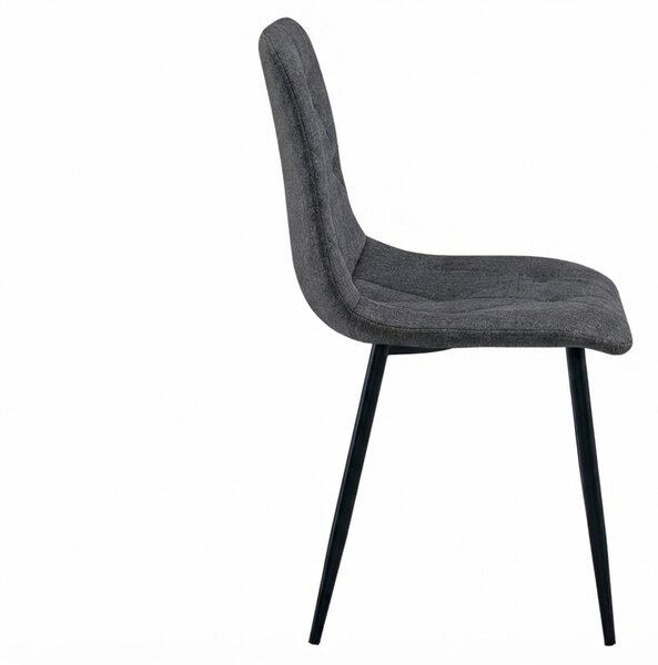 Sivá stolička LIBRA STONE GREY s čiernymi nohami