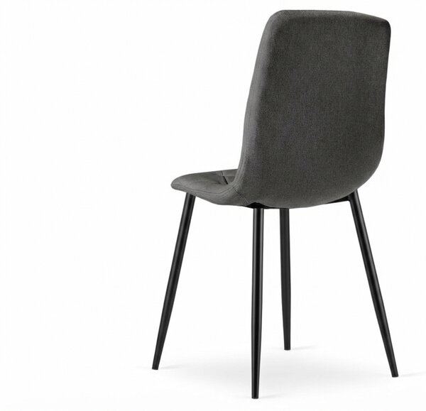 Sivá stolička LIBRA STONE GREY s čiernymi nohami