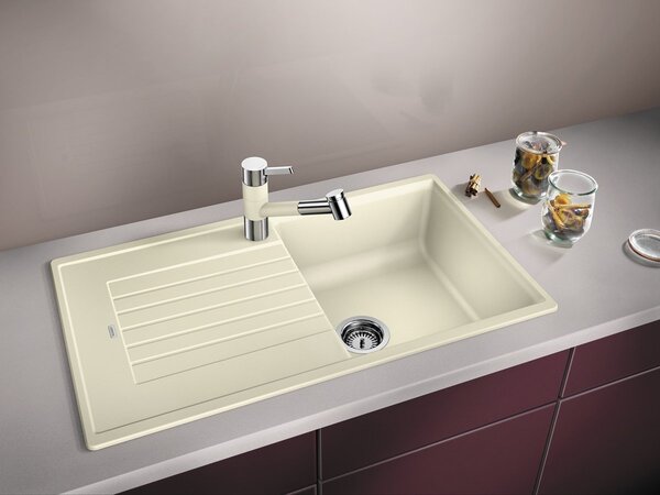 Blanco Zia 5 S, silgranitový drez 860x500x190 mm, 1-komorový, biela jemná, BLA-527204