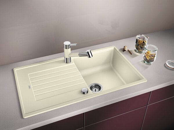 Blanco Zia 5 S, silgranitový drez 860x500x190 mm, 1-komorový, biela jemná, BLA-527204