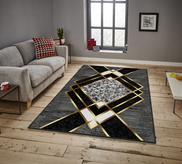 Conceptum Hypnose Koberec Gogo 160x230 cm čierny/zlatý